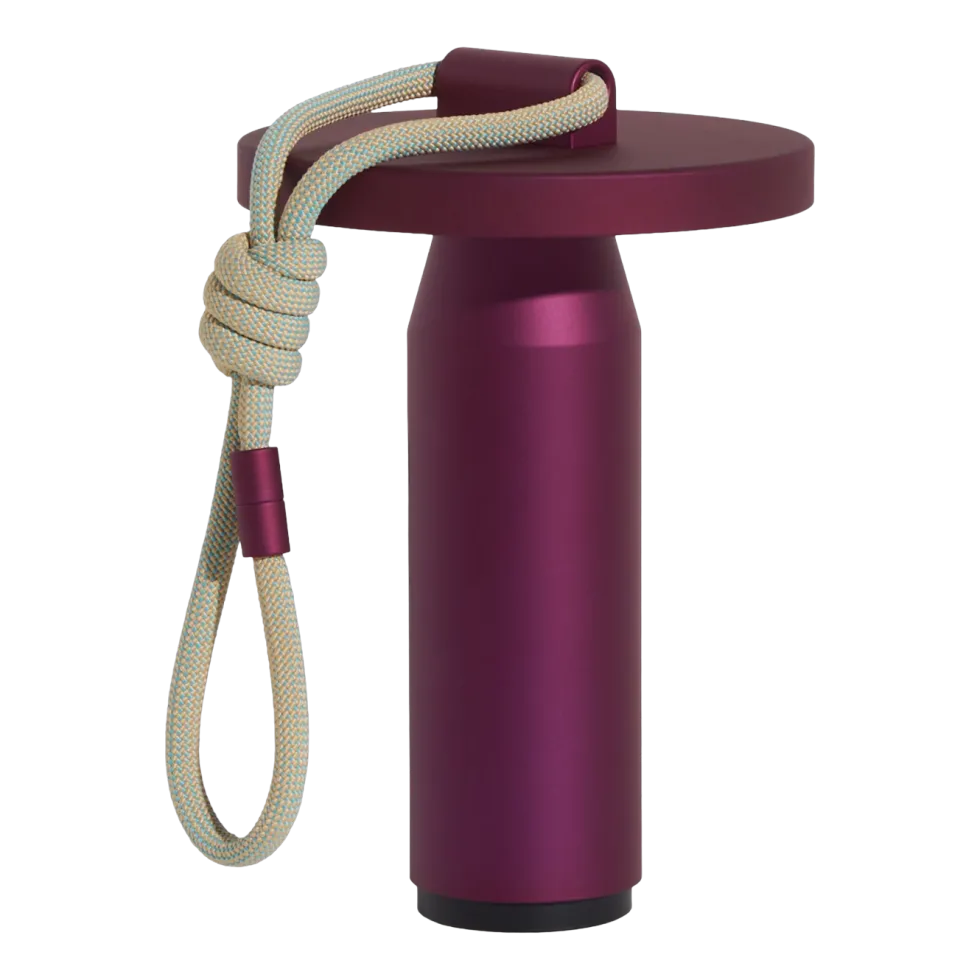 Petite lampe nomade en aluminium violette Quasar - Petite Friture