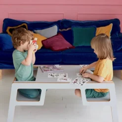 Petite table blanche double Flex - Nuki Shop