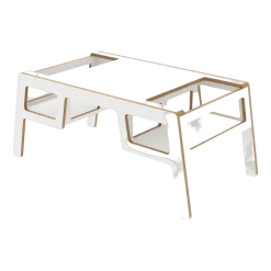 Petite table blanche double Flex - Nuki Shop