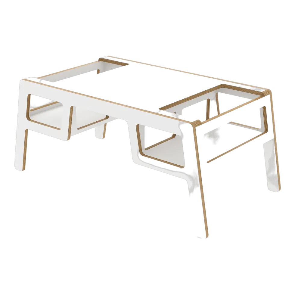 Petite table blanche double Flex - Nuki Shop