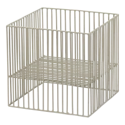 Petit panier carré en métal gris 22 x 22 cm - Serax