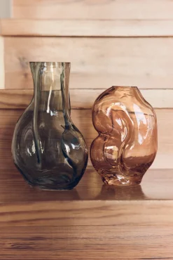 Petit vase en verre Gleam Amber - HKLIVING