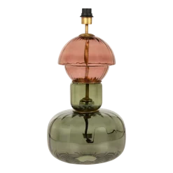 Pied de lampe en vert soufflé vert et marsala 59,5cm Josephine - Versmissen