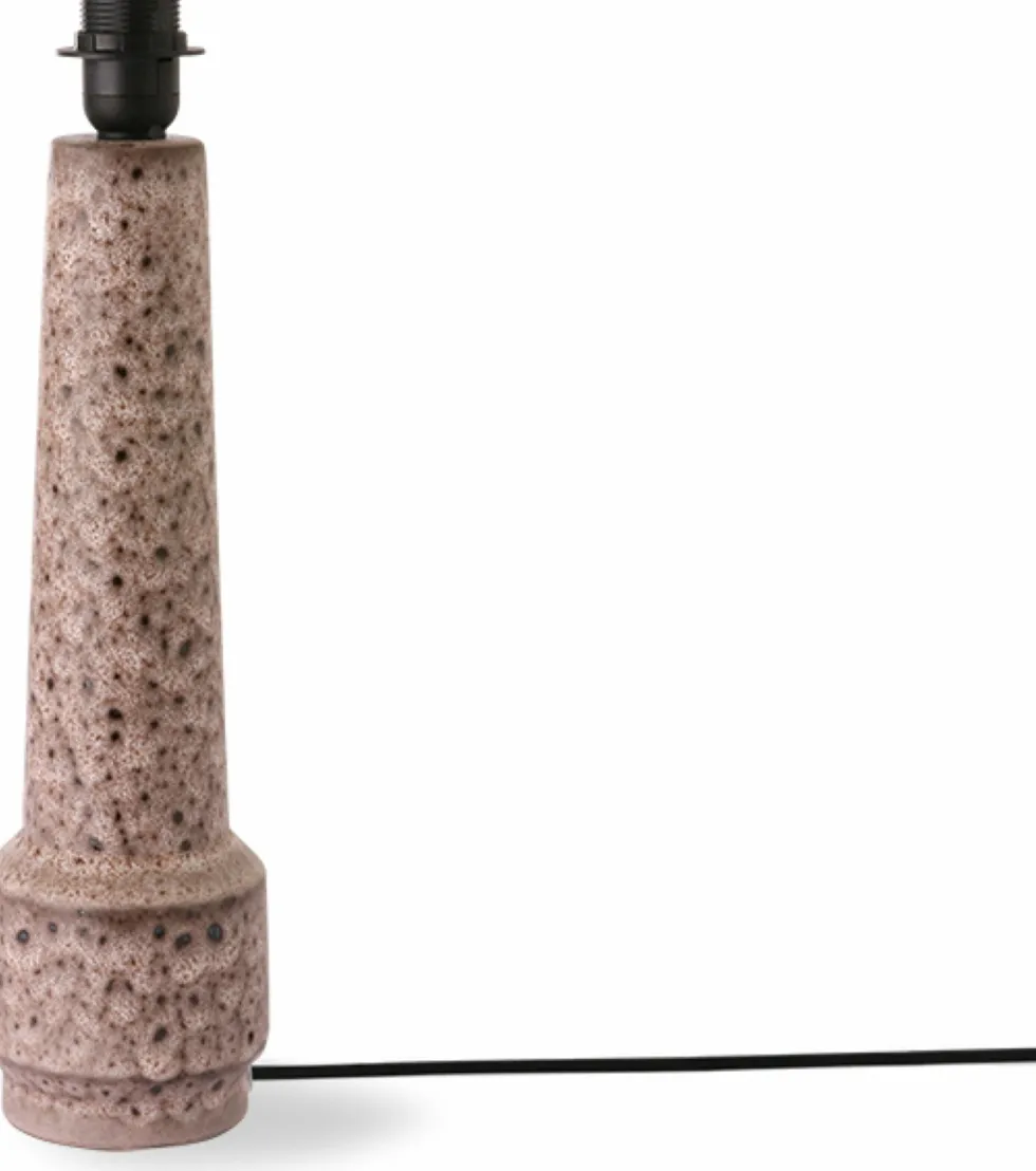 Pied de lampe rétro en grès marron - HKliving