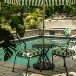 Pied de parasol en acier inoxydable noir 60cm Clamshell - Business & Pleasure