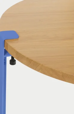 pied de table en acier bleu azur 43 cm - TIPTOE