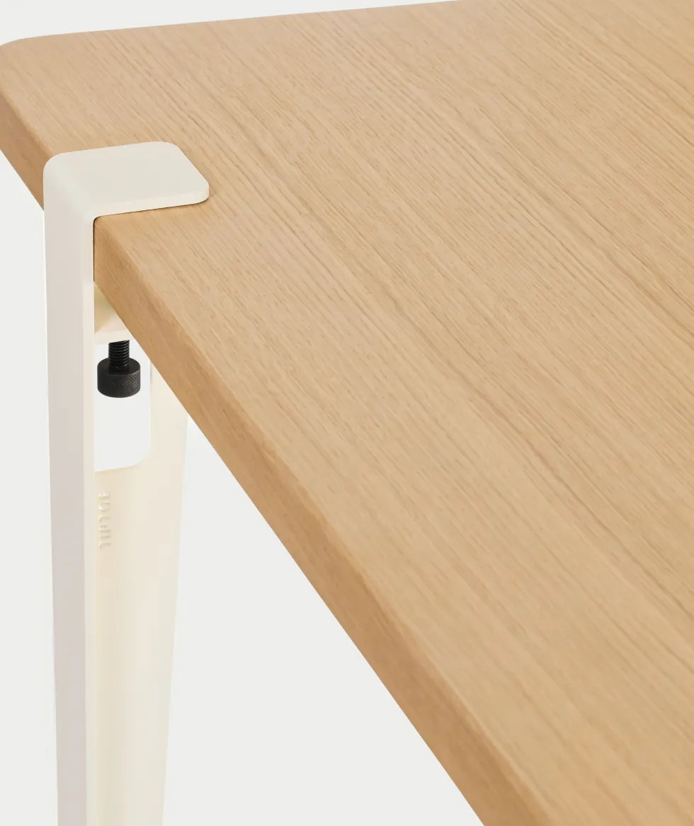 Pied d'extérieur en acier blanc crème 75 cm Midi - TIPTOE