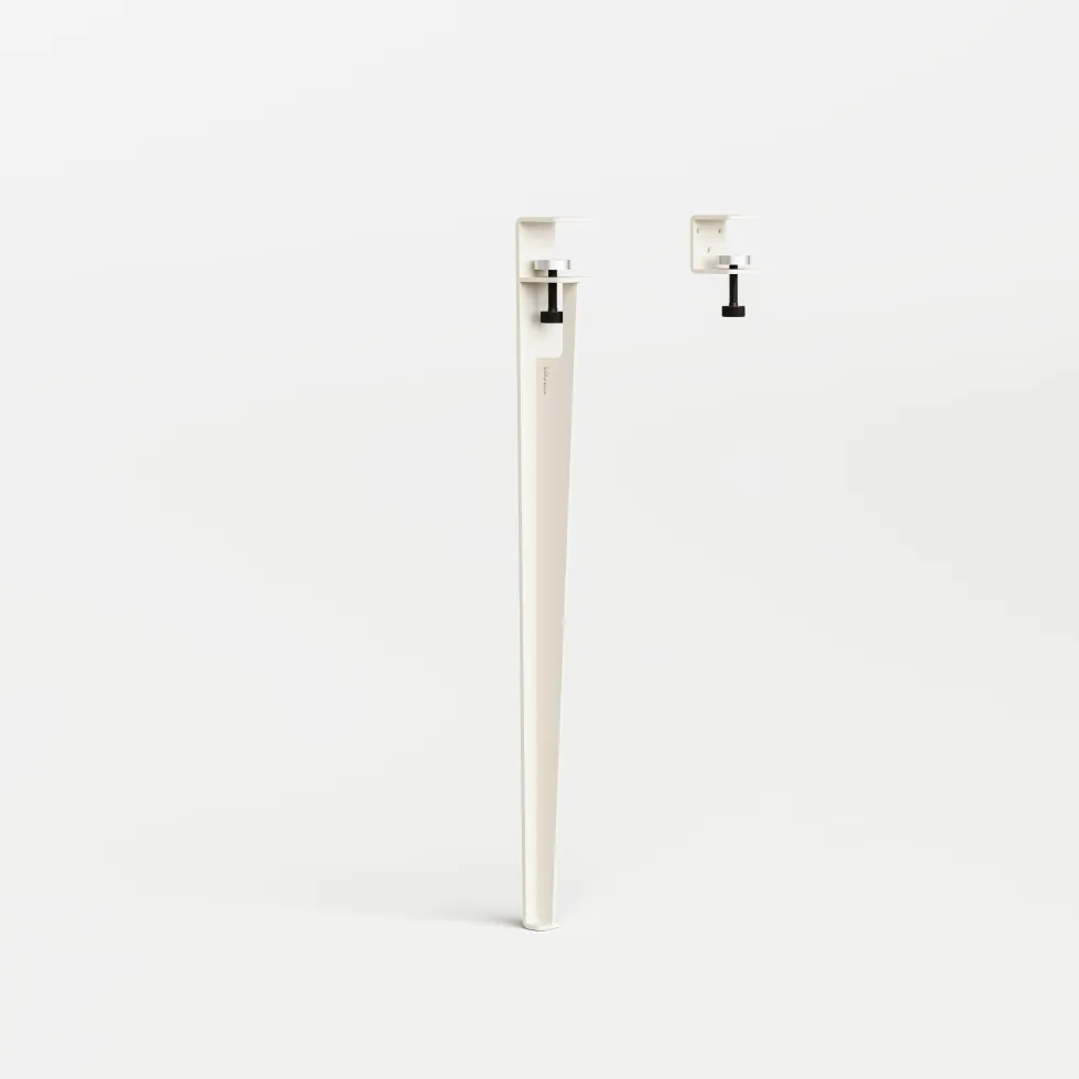 Pied d'extérieur en acier blanc crème 75 cm Midi - TIPTOE