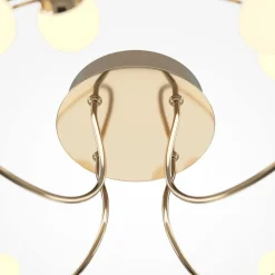 Plafonnier armature métallique or et blanc mat 60cm Tessara - Maytoni