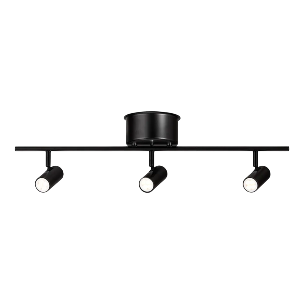 Plafonnier 3 branches en métal noir 66,4cm Track Cato - Belid