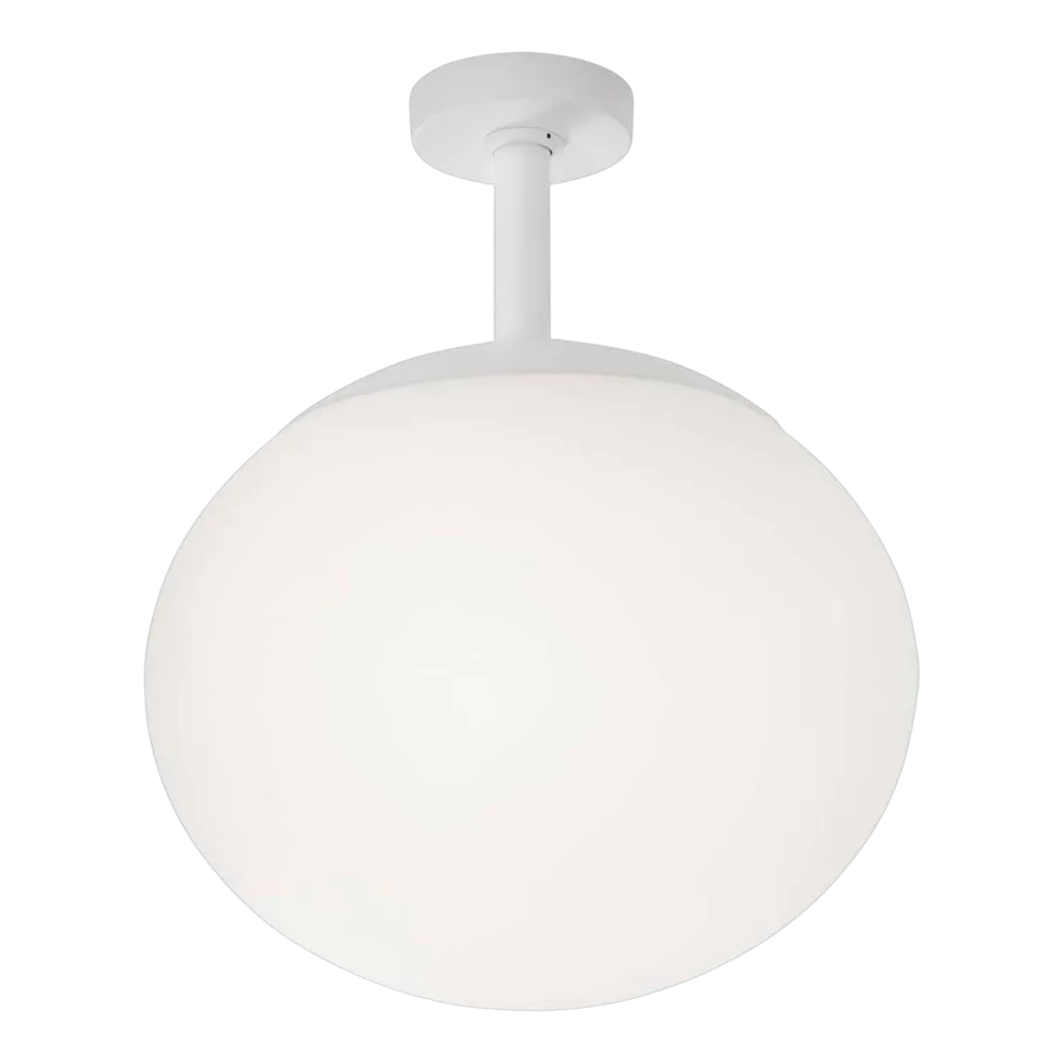 Plafonnier de jardin led dimmable triac en laiton blanc 50cm Elipse PF/50 - Bover