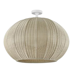 Plafonnier d'extérieur led triac dimmable en aluminium et abat-jour ivoire 56cm Garota PF/02 - Bover