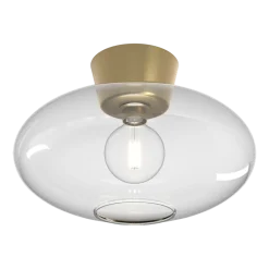 Plafonnier doré en verre clair Ø38 Bullo XL - Belid