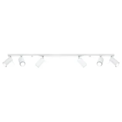 Plafonnier en acier blanc 118x6x16cm Ring 6L - Sollux