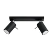 Plafonnier en acier noir 30x6x16cm Ring 2 - Sollux