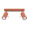 Plafonnier en acier rouge ocre 30x6x16cm Ring 2 - Sollux