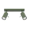 Plafonnier en acier vert olive 30x6x16cm Ring 2 - Sollux