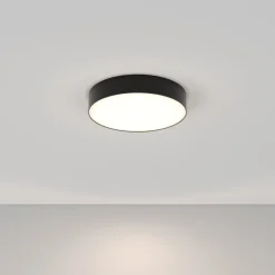 Plafonnier en aluminium et plastique noir 30 x 5,5 cm Zon - Maytoni