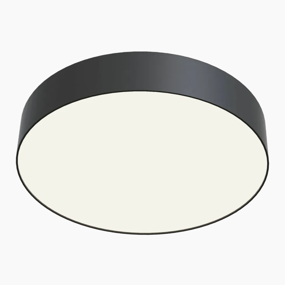 Plafonnier en aluminium et plastique noir 30 x 5,5 cm Zon - Maytoni