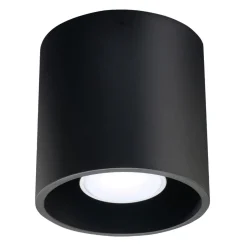 Plafonnier en aluminium noir 10 cm Orbis 1 - Sollux
