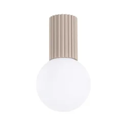 Plafonnier en aluminium taupe 12x21cm Halo - Sollux
