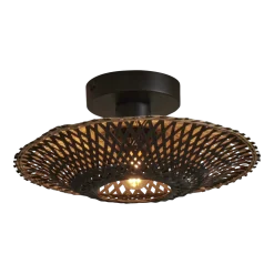 Plafonnier en bambou noir 30x8 cm Kalimantan - Good & Mojo