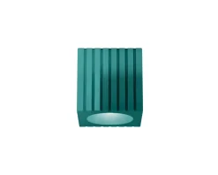 Plafonnier en céramique bleu canard 22cm Metra - Ferroluce