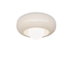 Plafonnier en céramique crème 40x21cm Bumbum - Ferroluce