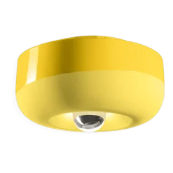 Plafonnier en céramique jaune citron 27,5cm Bellota - Ferroluce