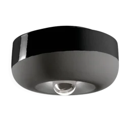 Plafonnier en céramique noire charbon 27,5cm Bellota - Ferroluce