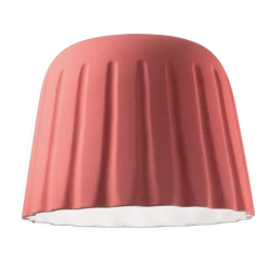 Plafonnier en céramique rose corail 40x29cm Madame Grès - Ferroluce