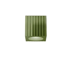 Plafonnier en céramique vert kaki 22cm Metra - Ferroluce