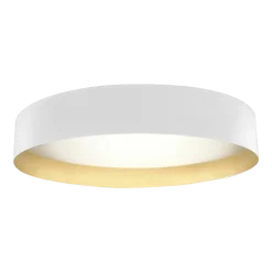 Plafonnier en métal blanc et or 80 cm Ginevra - Panzeri