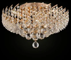 Plafonnier en métal doré 6 ampoules Karolina - Maytoni