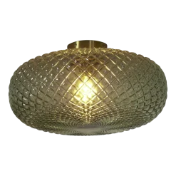 Plafonnier en verre or vert 44cm Venise - It's about Romi