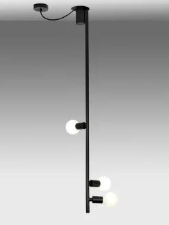 Plafonnier noir en métal 12 x 130 cm KVG nr.07 - Serax