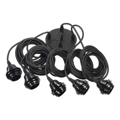 Plafonnier pour lampes suspendues - Noir - 5 pièces - Bazar Bizar