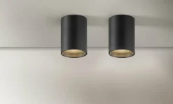 Plafonnier semi-encastré en métal bronze Carl - Panzeri