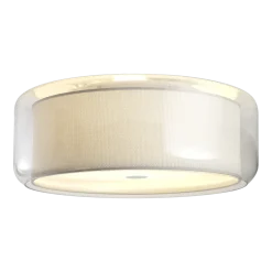 Plafonnier verre soufflé blanc PEAR abat-jour minimaliste L 44cm Mercer C - Marset