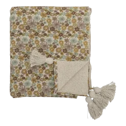 Plaid Amilly Coton recyclé marron Bloomingville Mini