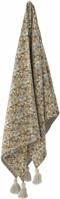 Plaid Amilly Coton recyclé marron Bloomingville Mini