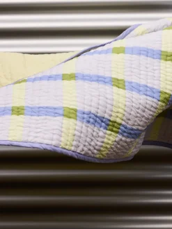Plaid en coton jaune 140x200cm Tento - Hübsch