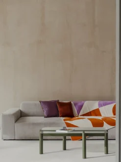 Plaid en coton terracotta et lilas 150 x 200 cm Tul - noo.ma