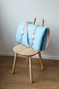 Plaid en textile recyclé bleu 195x140cm Klod - EMKO