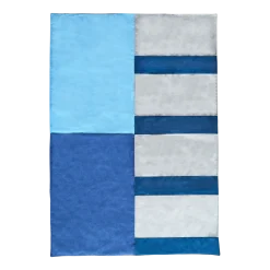 Plaid en textile recyclé bleu 195x140cm Klod - EMKO