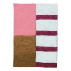 Plaid en textile recyclé rose 195x140cm Klod - EMKO