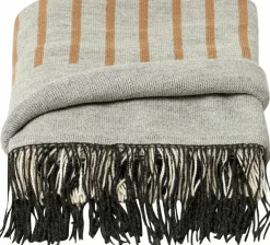 Plaid gris à motifs 130x190 Aymara - Form & Refine