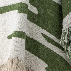 Plaid Haxby Coton recyclé vert - Bloomingville