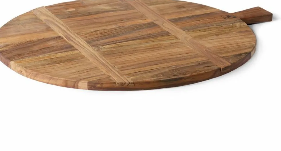 Planche à découper ronde en teck - HKliving