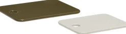 Planches en céramique Amare Sand/Olive (lot de 2) - Hübsch